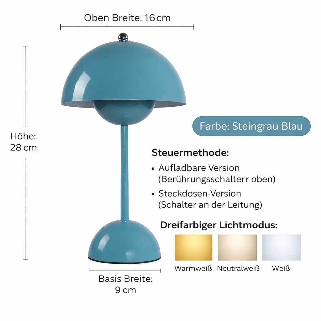 MONTREUX – Moderne LED Tischleuchte mit Flexibler Lichtsteuerung