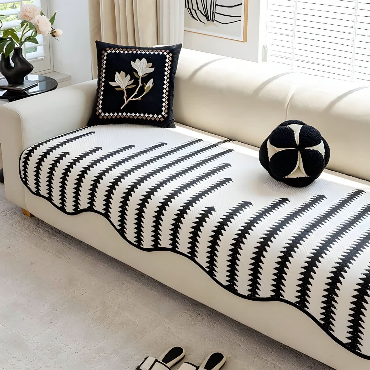 ChevronLuxe – Moderner Chenille Sofaüberwurf Mit Stilvollem Schutz