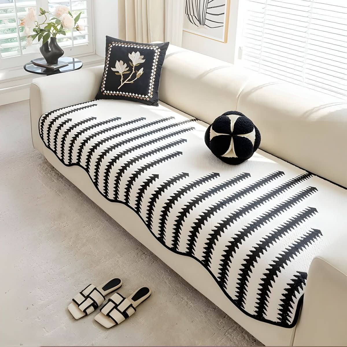 ChevronLuxe – Moderner Chenille Sofaüberwurf Mit Stilvollem Schutz