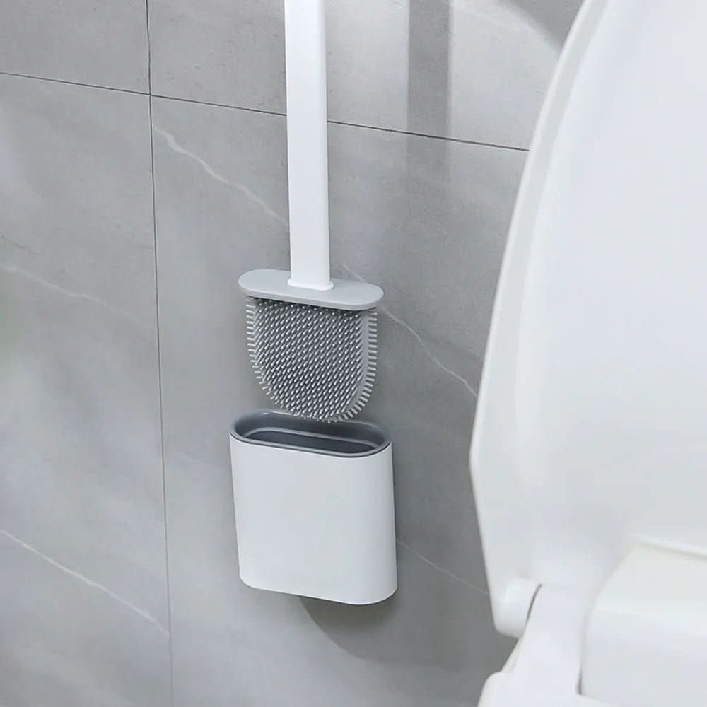 Sauberbürste – Hygienische Silikon Toilettenbürste mit Wandhalterung
