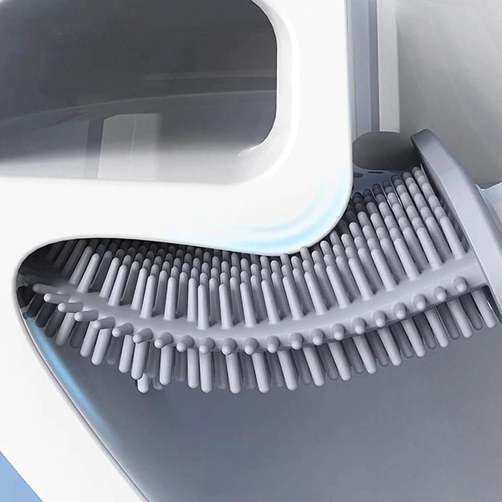 Sauberbürste – Hygienische Silikon Toilettenbürste mit Wandhalterung