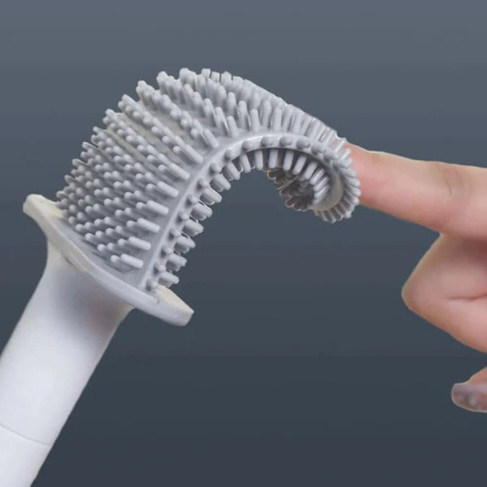 Sauberbürste – Hygienische Silikon Toilettenbürste mit Wandhalterung