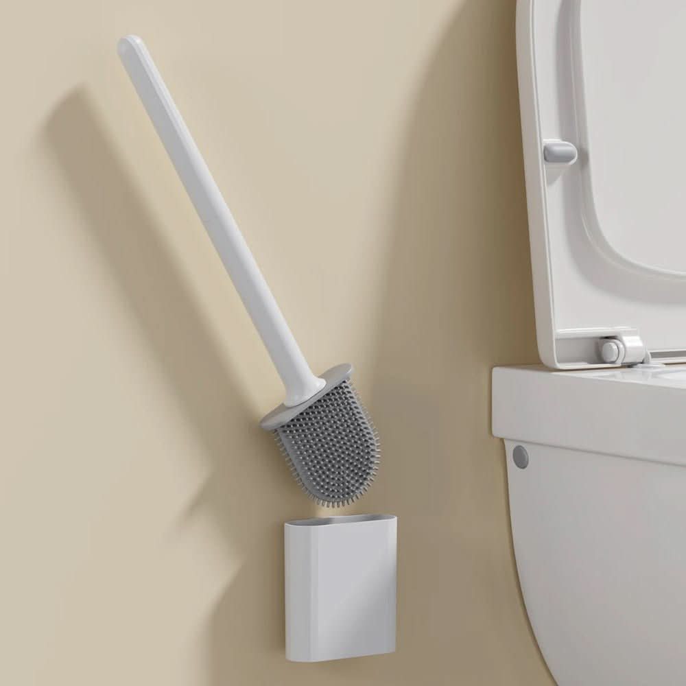 Sauberbürste – Hygienische Silikon Toilettenbürste mit Wandhalterung