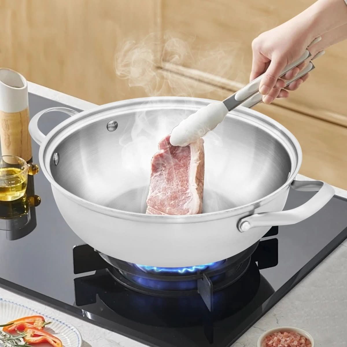 ÖkoWärme – Edelstahl-Kochtopf 26 cm Mit Gleichmäßiger Wärmeverteilung