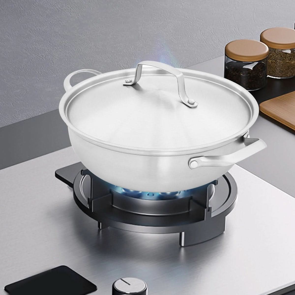 ÖkoWärme – Edelstahl-Kochtopf 26 cm Mit Gleichmäßiger Wärmeverteilung