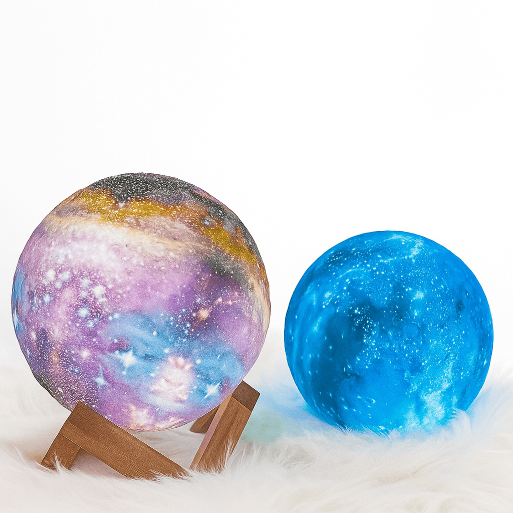 CosmoShine – Mehrfarbiges Mond-Nachtlicht mit Fernbedienung 0
