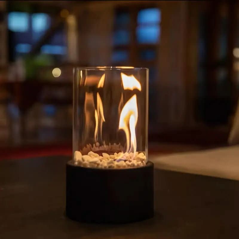 GemütlicheFlamme Tisch Kamin – Moderner Bioethanol-Tischkamin mit echtem Flammenspiel & skandinavischem Gestaltung