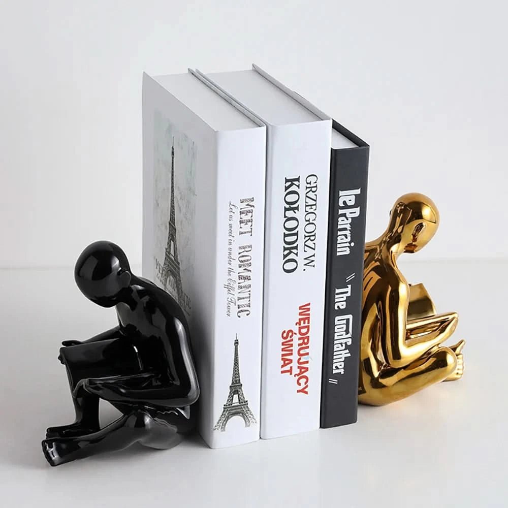 Liam - Kreative Buchstütze Mit Lesender Mann-Skulptur