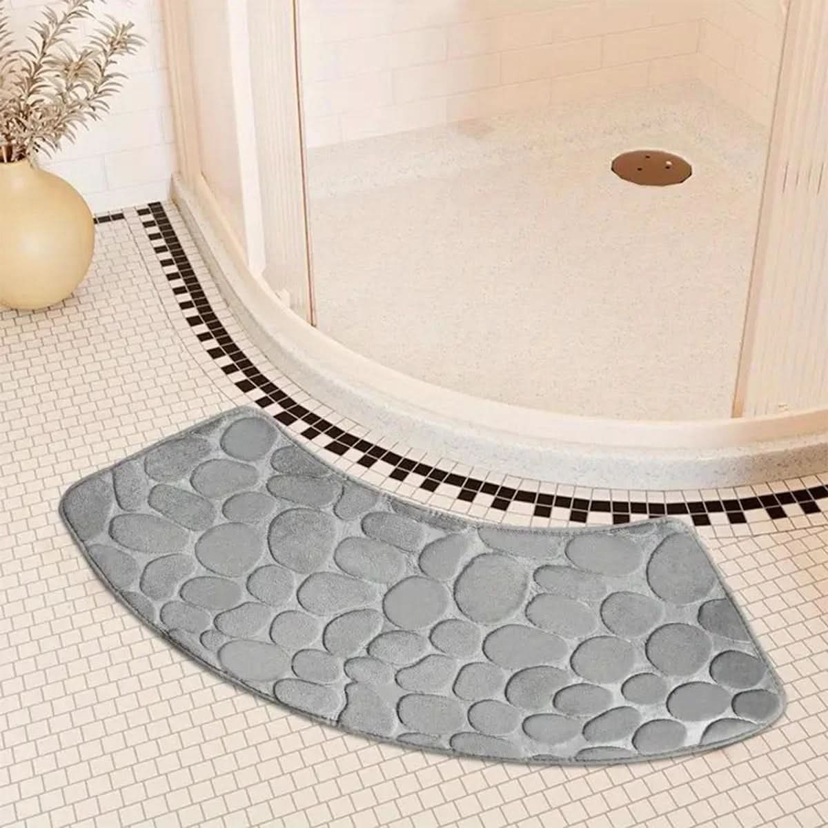 Flussform Bad Matte – Badematte mit Geschwungenem Design für Komfort und Sicherheit