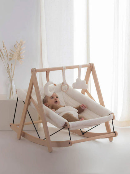 Babywippe Growing Green aus Buchenholz