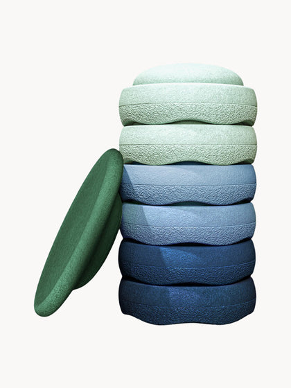 Stapelsteine Waters & Greens mit Balancierstein, 7er-Set