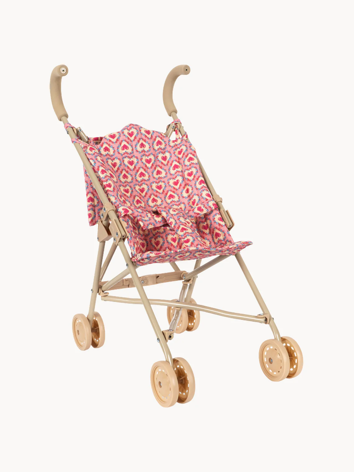 Puppenwagen Cherry Blush mit Gurt und Tragetasche