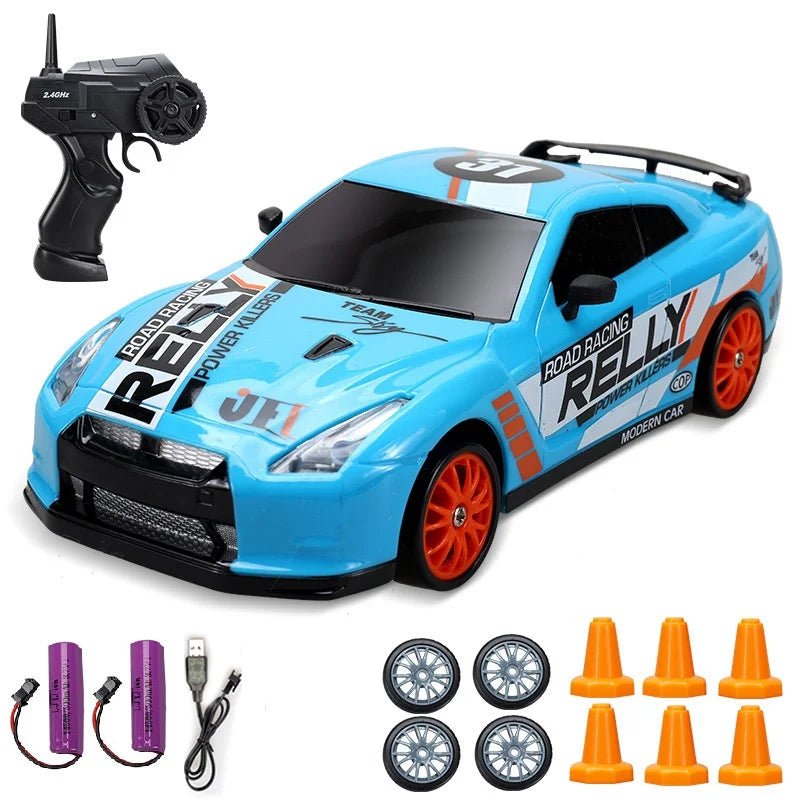 DRIFTHERO – 2,4-GHz-4WD-Hochgeschwindigkeits-RC-Auto mit AE86- und GTR-Renndesign 16