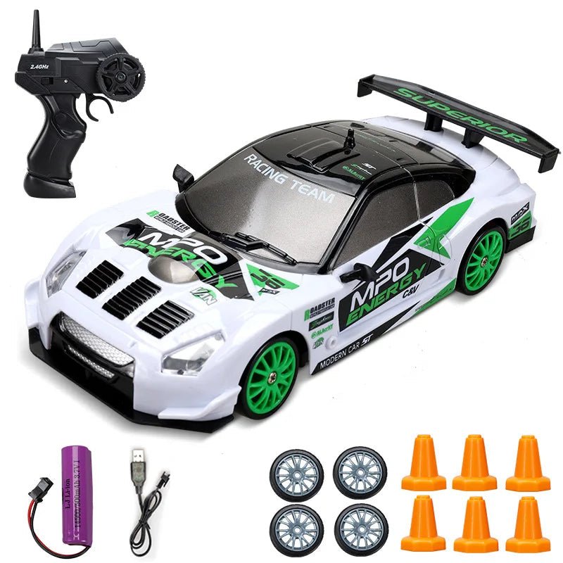 DRIFTHERO – 2,4-GHz-4WD-Hochgeschwindigkeits-RC-Auto mit AE86- und GTR-Renndesign 27