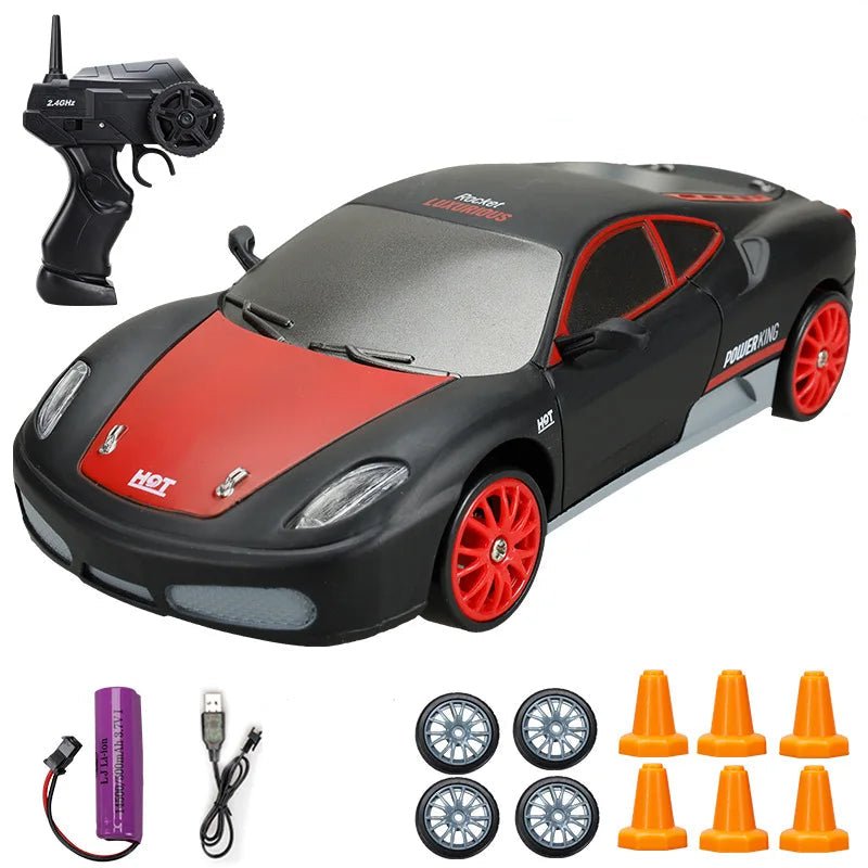 DRIFTHERO – 2,4-GHz-4WD-Hochgeschwindigkeits-RC-Auto mit AE86- und GTR-Renndesign 28