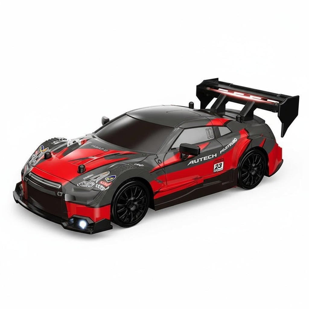 DRIFTMAX – 4WD 1:24 RC Drift-Auto mit austauschbaren Reifen für realistische Rennen 12