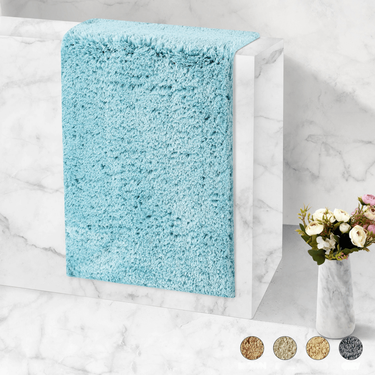 Lysera Weichwelle Badematte | Weich, Rutschfest & Schnell Trocknend | Premium Komfortmatte für Bad & Wellness