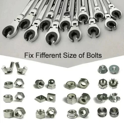DUALWRENCH – 2-in-1-Ratschenschlüssel mit festem und flexiblem Kopf 6