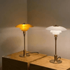 Dänisches Design Tisch Lampe – Skandinavische Tischlampe mit dimmbarem LED-Licht und Glasdesign