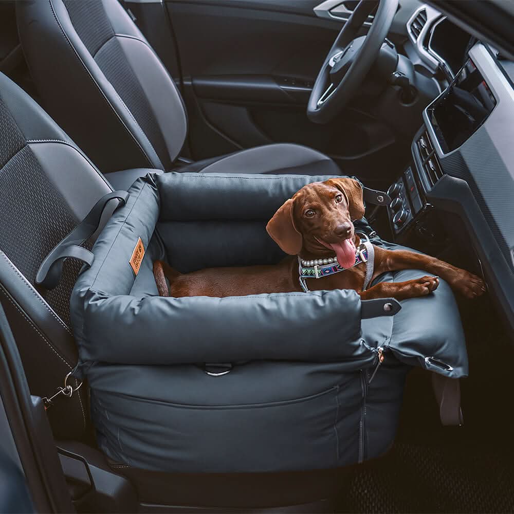 PAWLUXURY – Luxus Hundeautositz Mit Sicherheitsgurt Für Stilvolle Autofahrten
