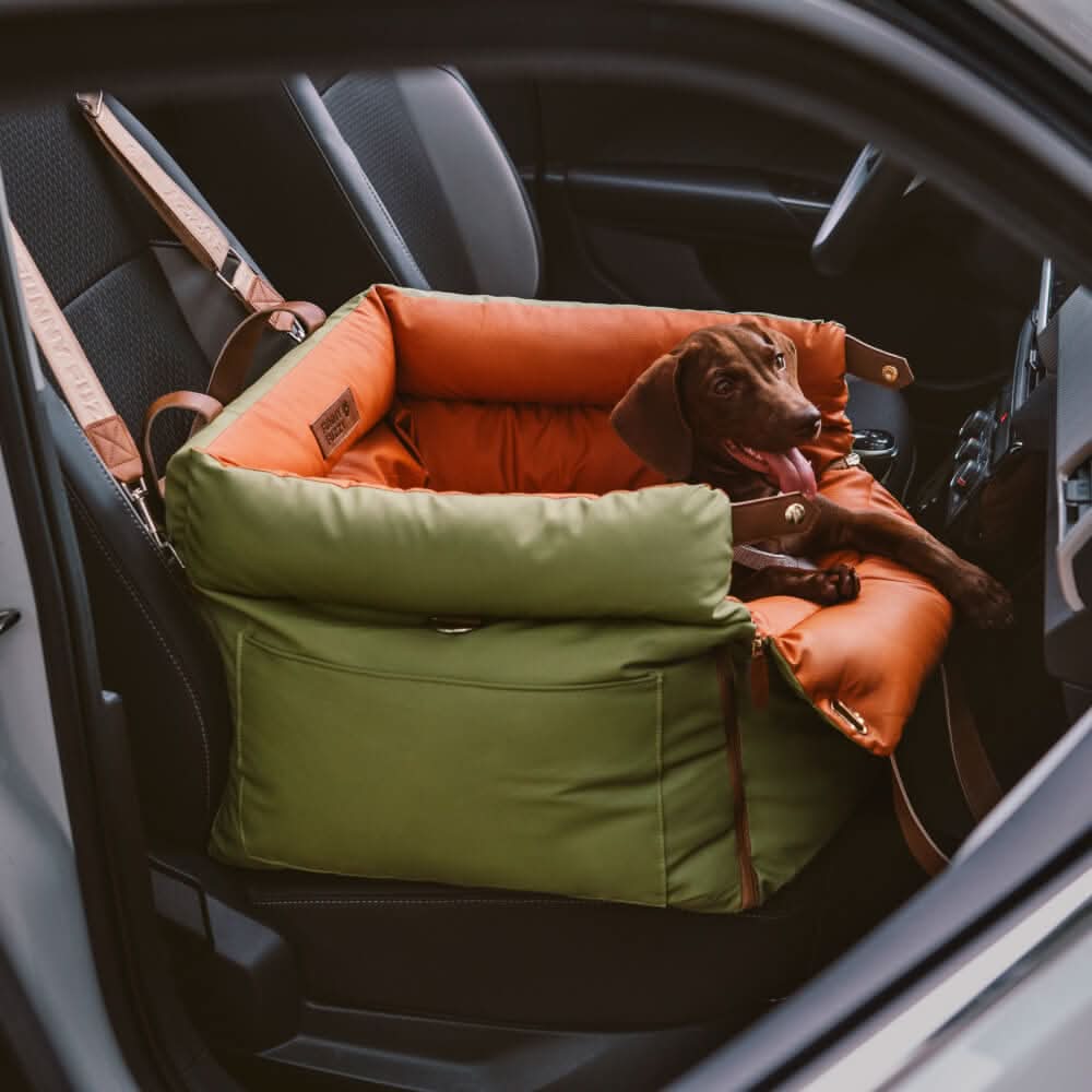 PAWLUXURY – Luxus Hundeautositz Mit Sicherheitsgurt Für Stilvolle Autofahrten