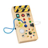 Discovery Play Montessori Busy Board | Entwickelt Feinmotorik | Hölzernes Aktivitätsbrett für Kleinkinder | Montessori-Sensorikspielzeug 0