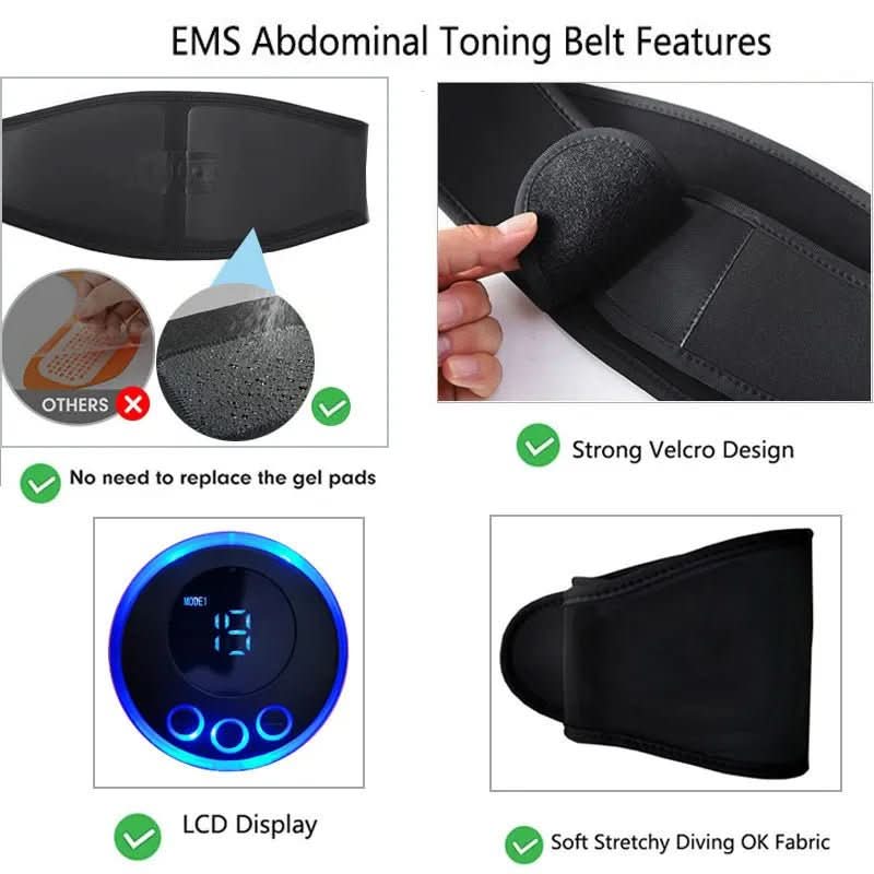 KernTon EMS – Bauchmuskeltrainer Mit Elektrischer Muskelstimulation Für Effektives Heimtraining