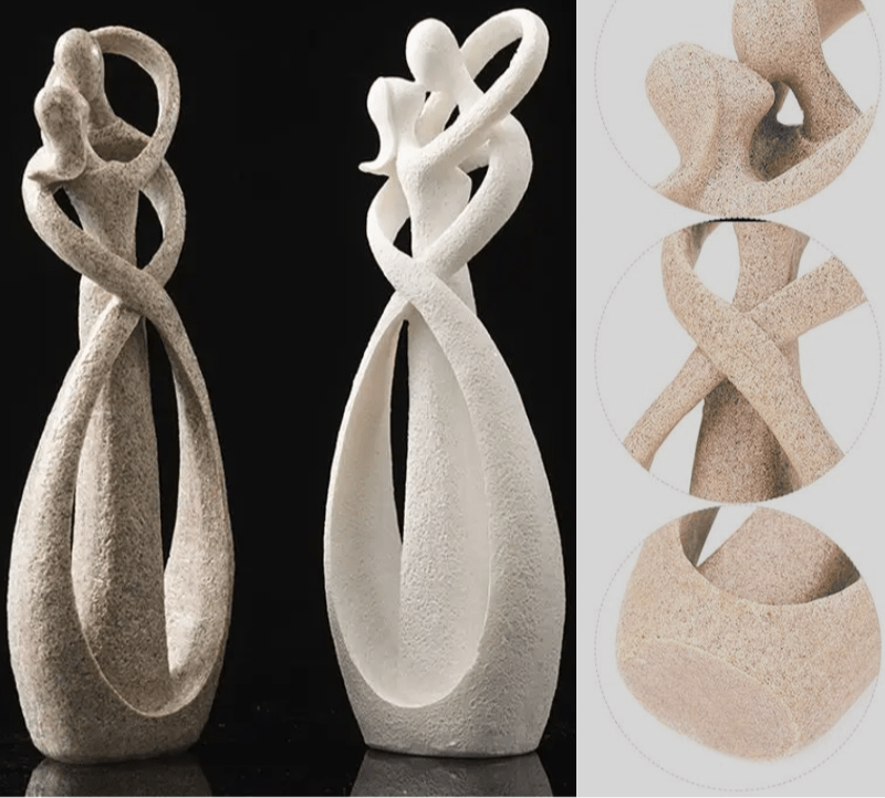 Ewige Umarmung – Abstrakte Skulptur für Liebe & Eleganz