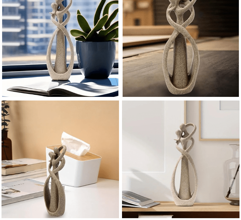 Ewige Umarmung – Abstrakte Skulptur für Liebe & Eleganz