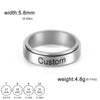 CALVARE – Edelstahl-Spinner Ring für Paare mit Gravur