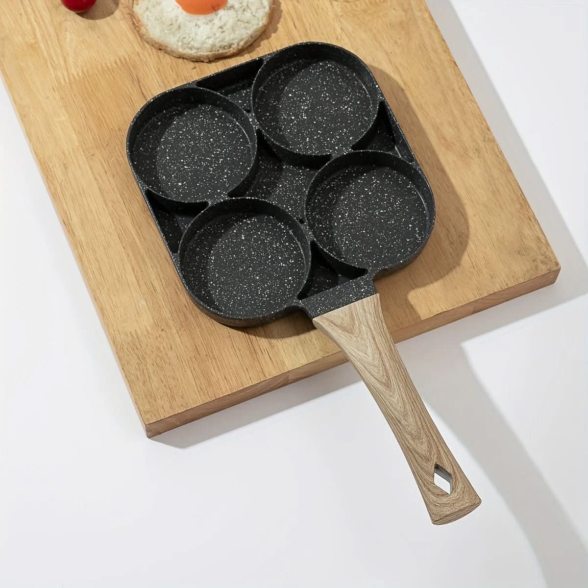 PanVero 4-Loch Antihaft-Pfanne | Mehrzweck-Pfanne | Leicht Reinigen | Aluminium Bratpfanne