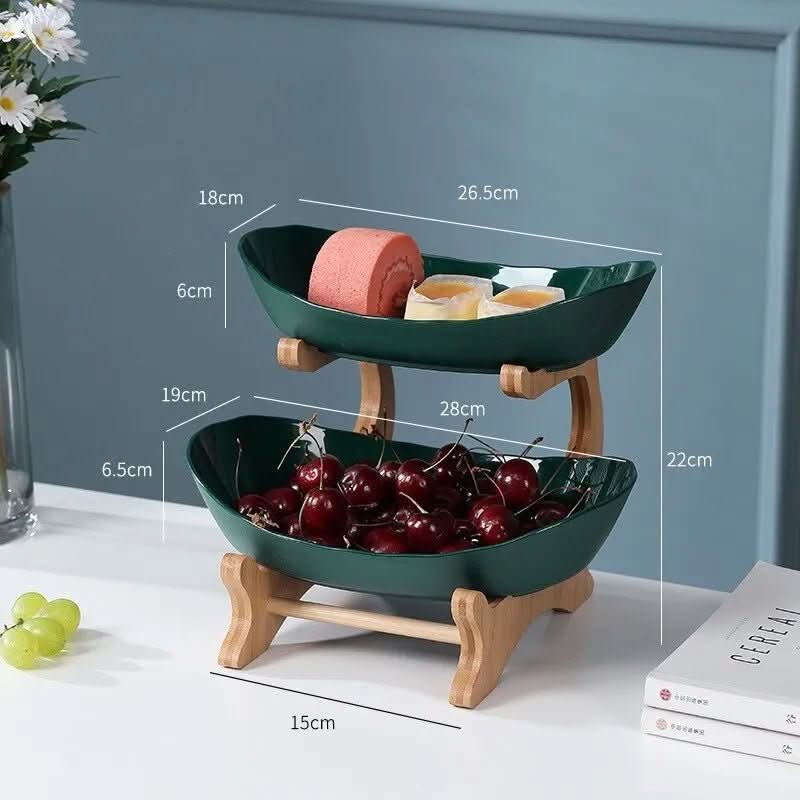 Culi­naTower Etagere | Elegante 2- & 3-stöckige Obstschale | Moderner Küchen-Organizer | Stilvolle Aufbewahrung aus Metall