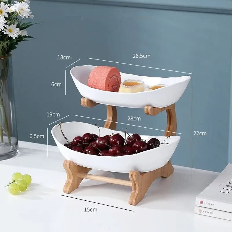 Culi­naTower Etagere | Elegante 2- & 3-stöckige Obstschale | Moderner Küchen-Organizer | Stilvolle Aufbewahrung aus Metall
