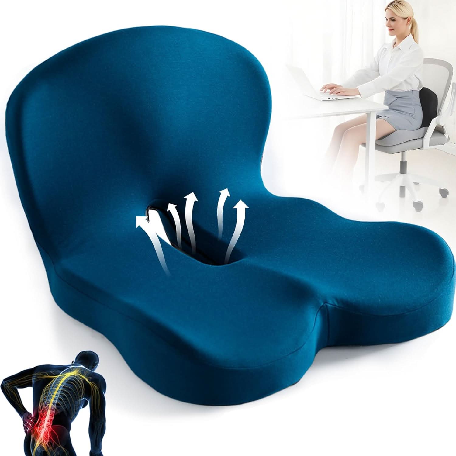 ErgoKomfort Polster – Ergonomisches Gedächtnisschaum Sitzkissen