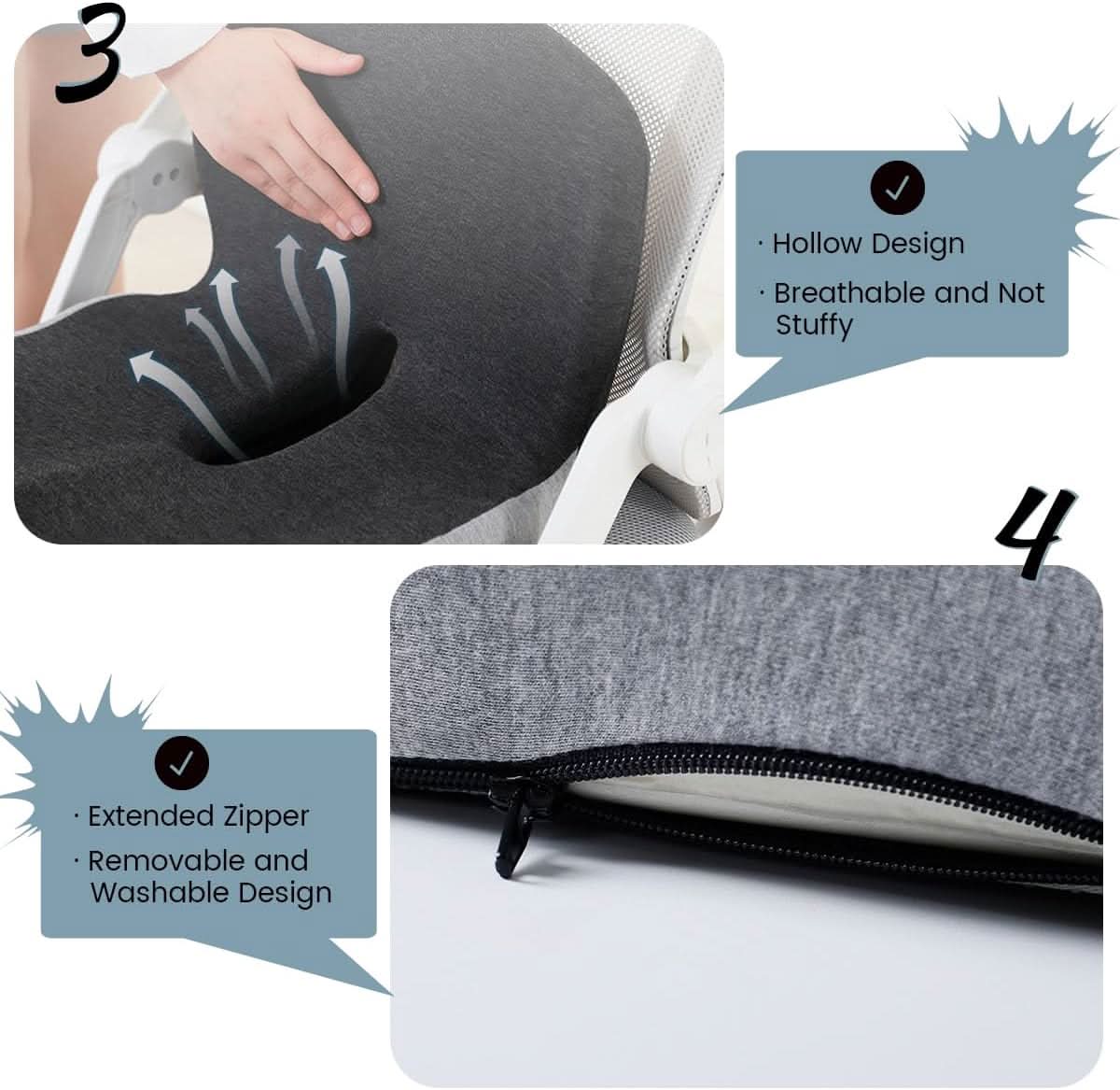 ErgoKomfort Polster – Ergonomisches Gedächtnisschaum Sitzkissen