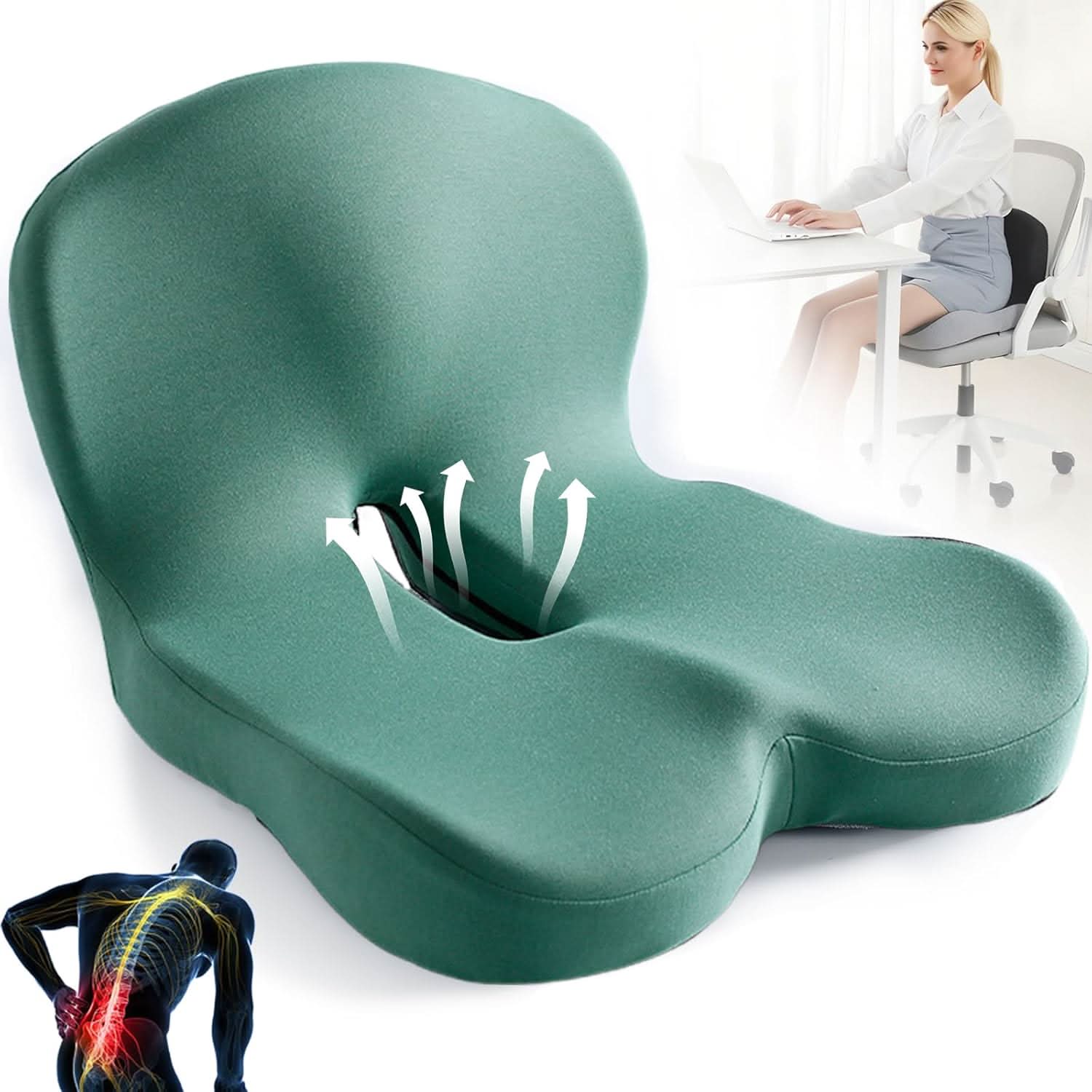 ErgoKomfort Polster – Ergonomisches Gedächtnisschaum Sitzkissen