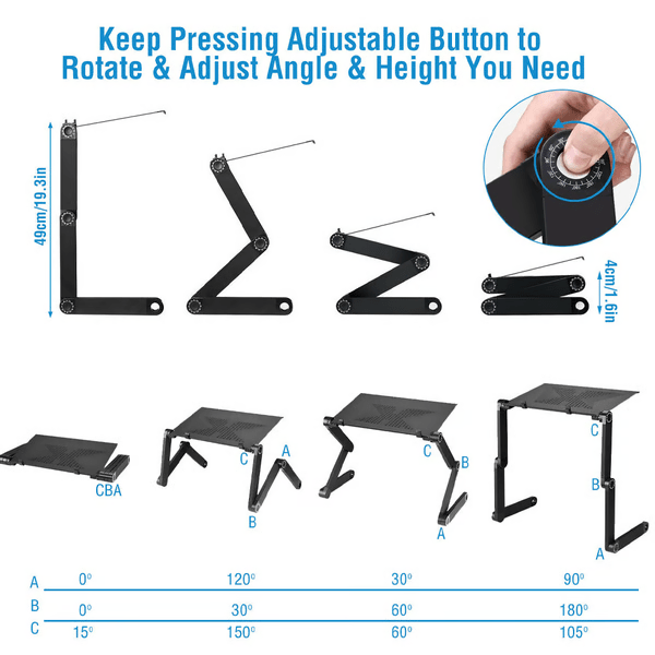Flexständer 360 – Laptopständer – Ergonomisch Und Höhenverstellbar Für Gesunde Haltung Beim Arbeiten