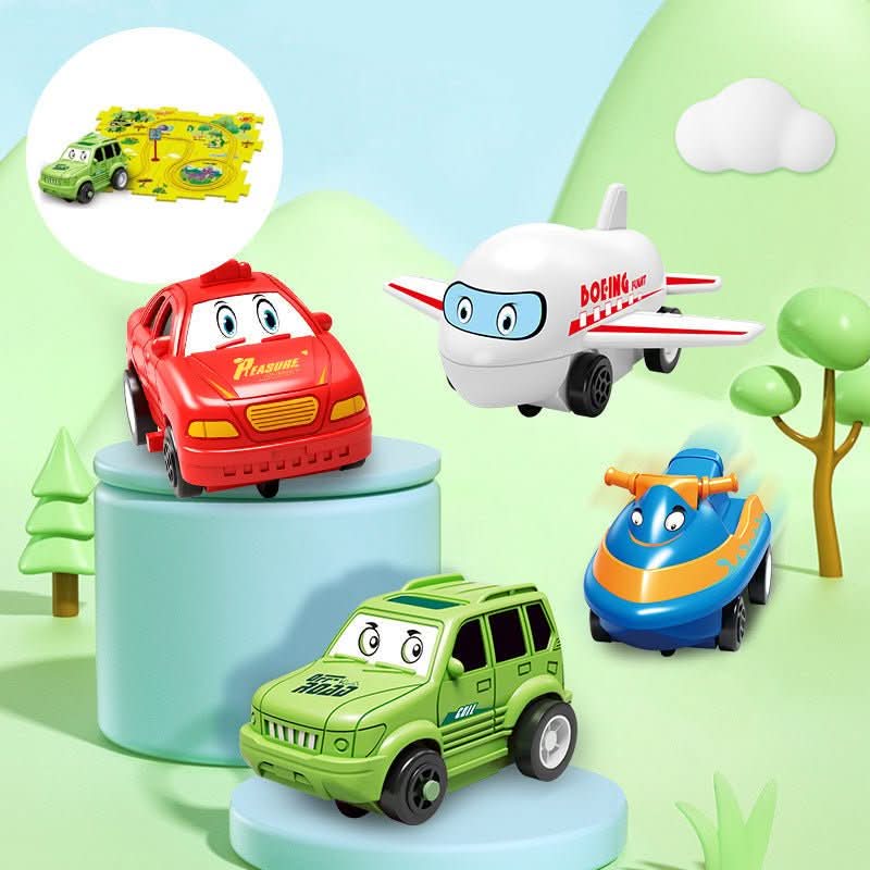 Kreativhandwerk Puzzlespiel – Kreatives Bau- und Rennspiel für Kinder