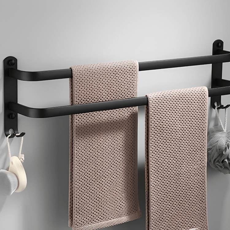 Flexregal – Wandmontiertes Badezimmerregal aus Aluminium mit 3 Querstreben