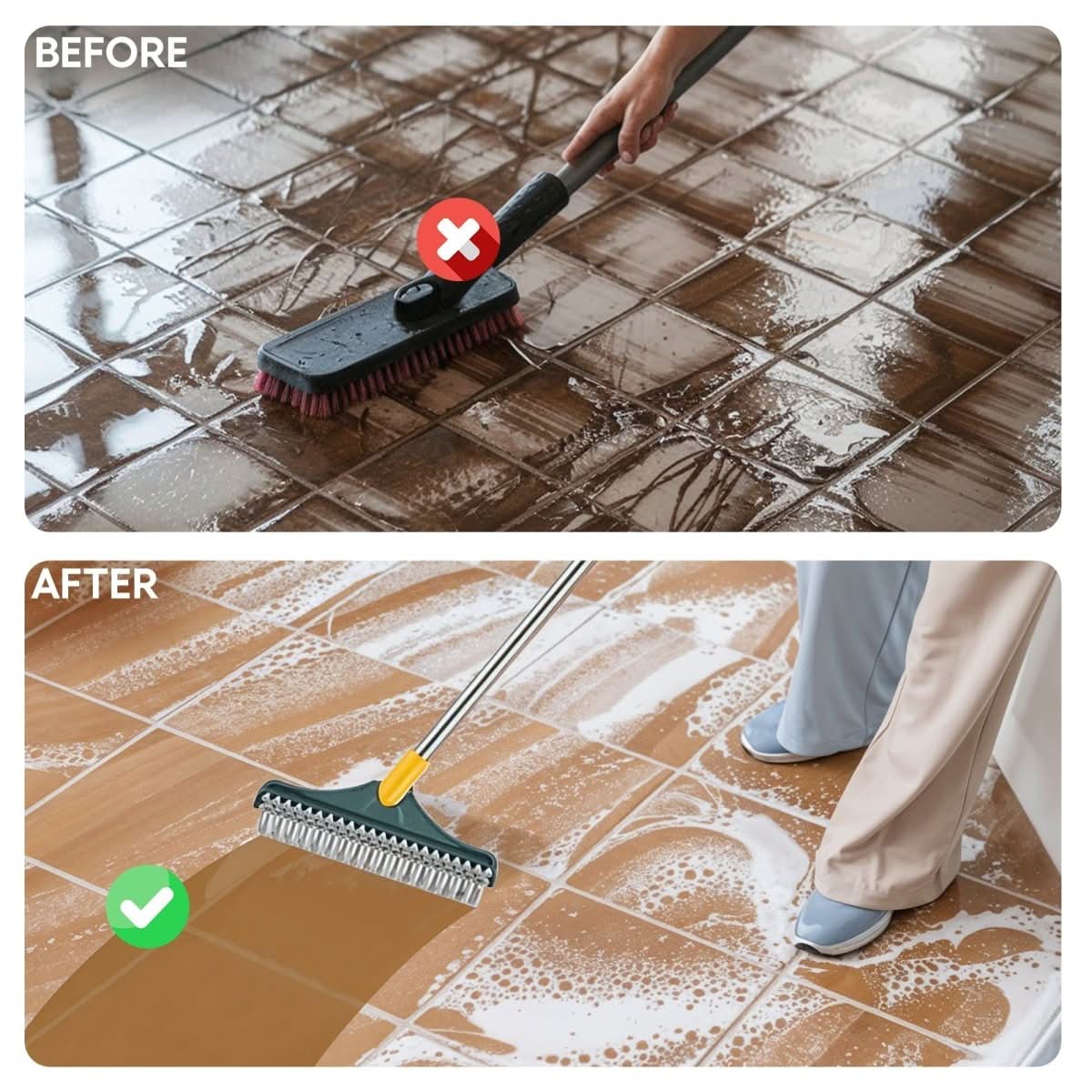 FlexSweep Bürste – 2-in-1 Reinigungsbürste Für Böden & Fliesen