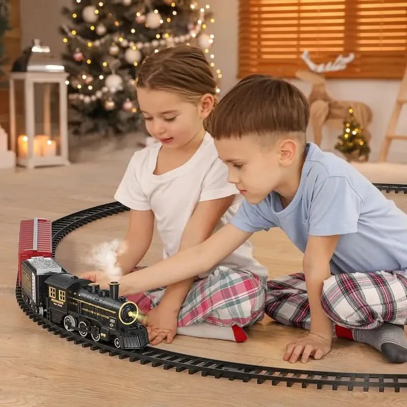 Weihnachts Zug Set – Elektrischer Weihnachtszug Mit Flexiblen Schienen & Festlichen Wagen