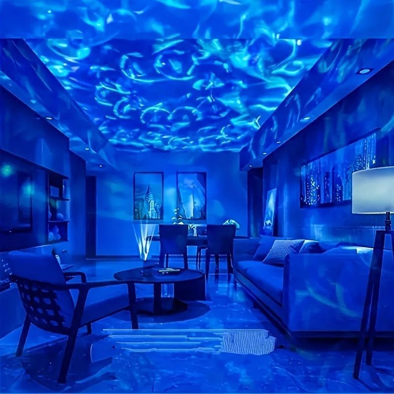 GALAXGLOW – LED-Galaxie-Sternenprojektor mit Wasserwelleneffekt und Fernbedienung 4