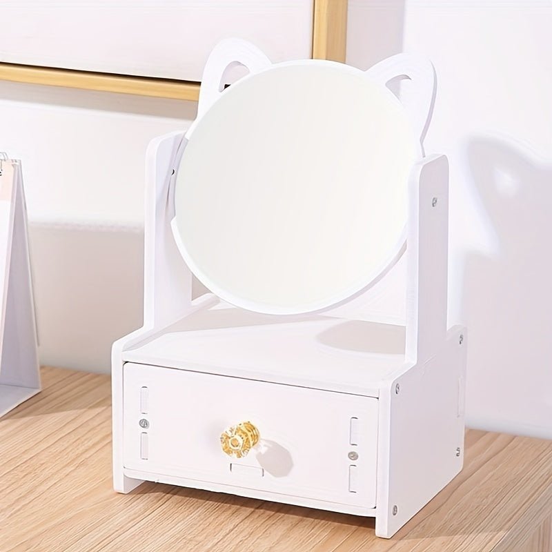 GLAMMIRROR – Schminkspiegel mit Stauraum und süßem Tischdesign 0