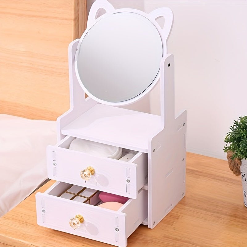GLAMMIRROR – Schminkspiegel mit Stauraum und süßem Tischdesign 9