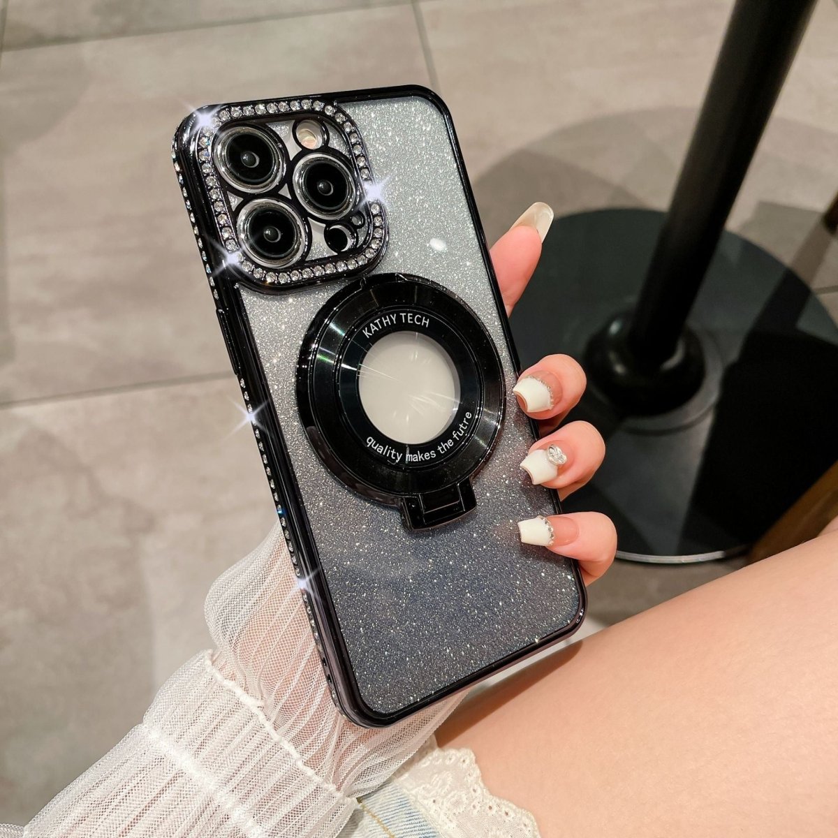 GLITTER DIAMOND – Magnetischer MagSafe Ringhalter für iPhone 7