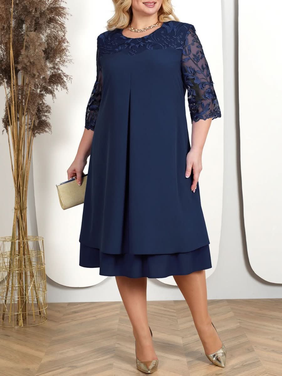 Gnade Gala Kleid – Besticktes Kleid in Übergröße für Elegante Auftritte