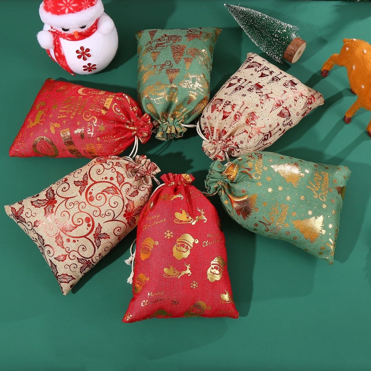 GREENBLOOM – Öko-Jute-Geschenktüten für natürlichen Weihnachtszauber 2
