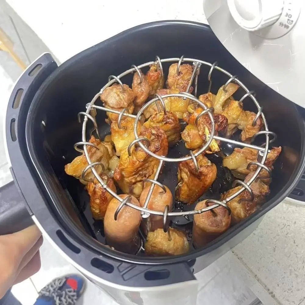 GRILLVERT – Edelstahl Grillrost für vertikales Grillen mit Spießhalter 2