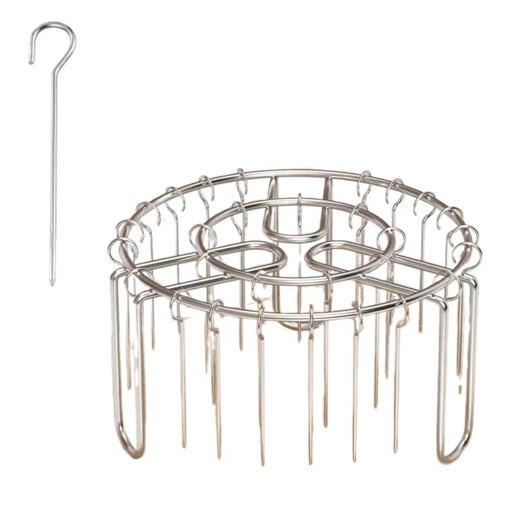 GRILLVERT – Edelstahl Grillrost für vertikales Grillen mit Spießhalter 8