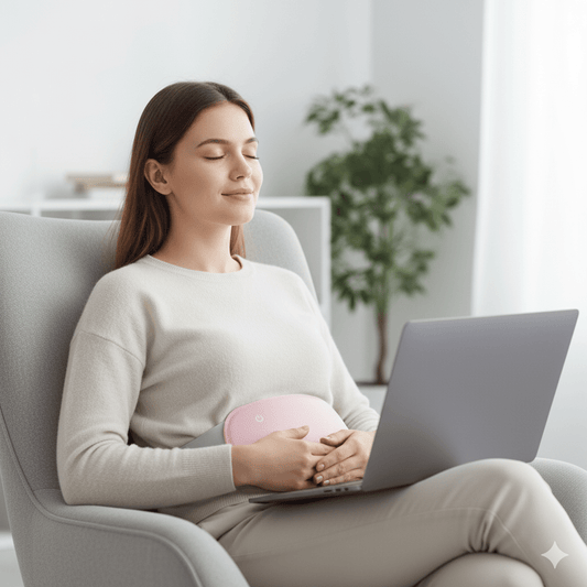 Relaxheat – Elektrische Bauchheizung mit Wärme- & Vibrationsfunktion zur Schmerzlinderung